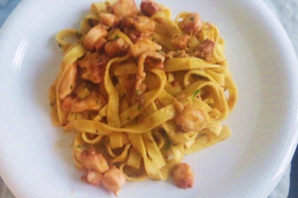 Tagliatelle sul polpo