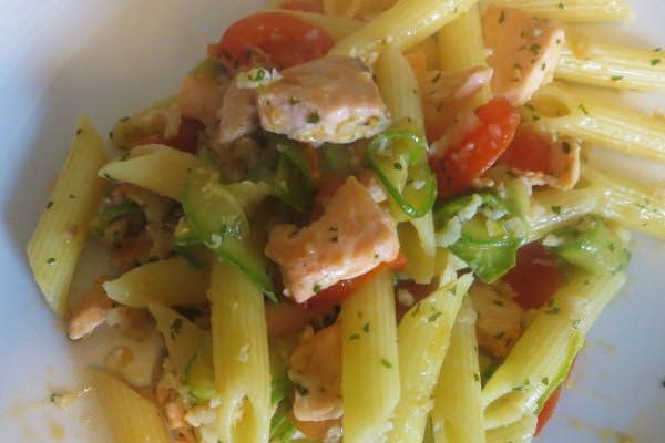 Penne al salmone e nasello