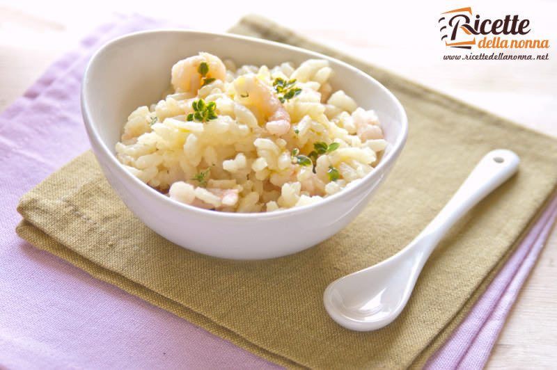 Risotto al limone e gamberetti Ricette della Nonna