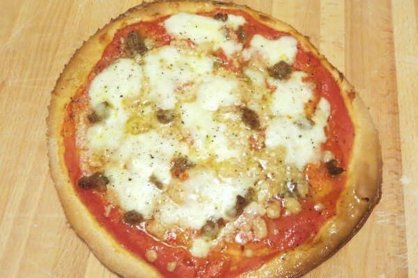 Pizza al farro e Occelli alle foglie di castagno