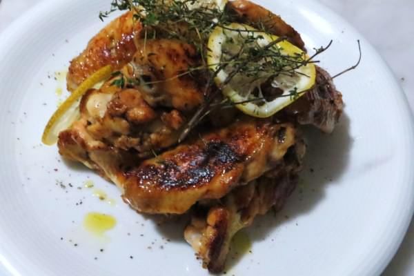 Ali di pollo al timo e limone