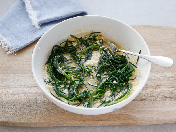 Frittata con agretti e ricotta