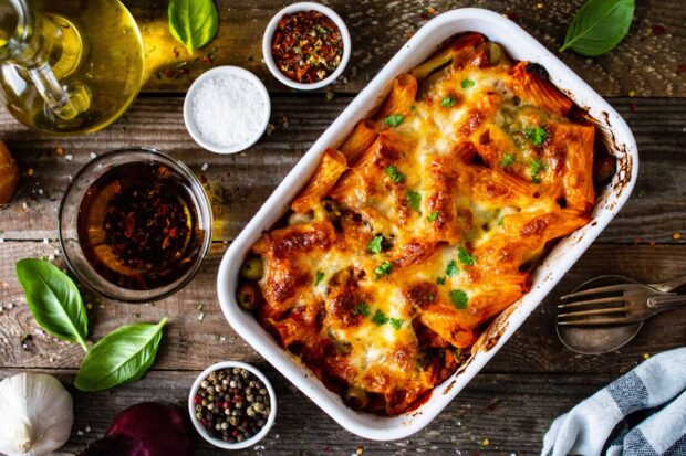 Pasta al forno gratinata mista