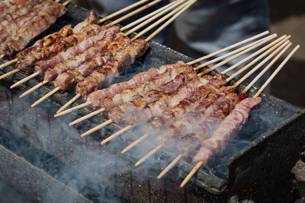 Arrosticini su fornacella o canalina