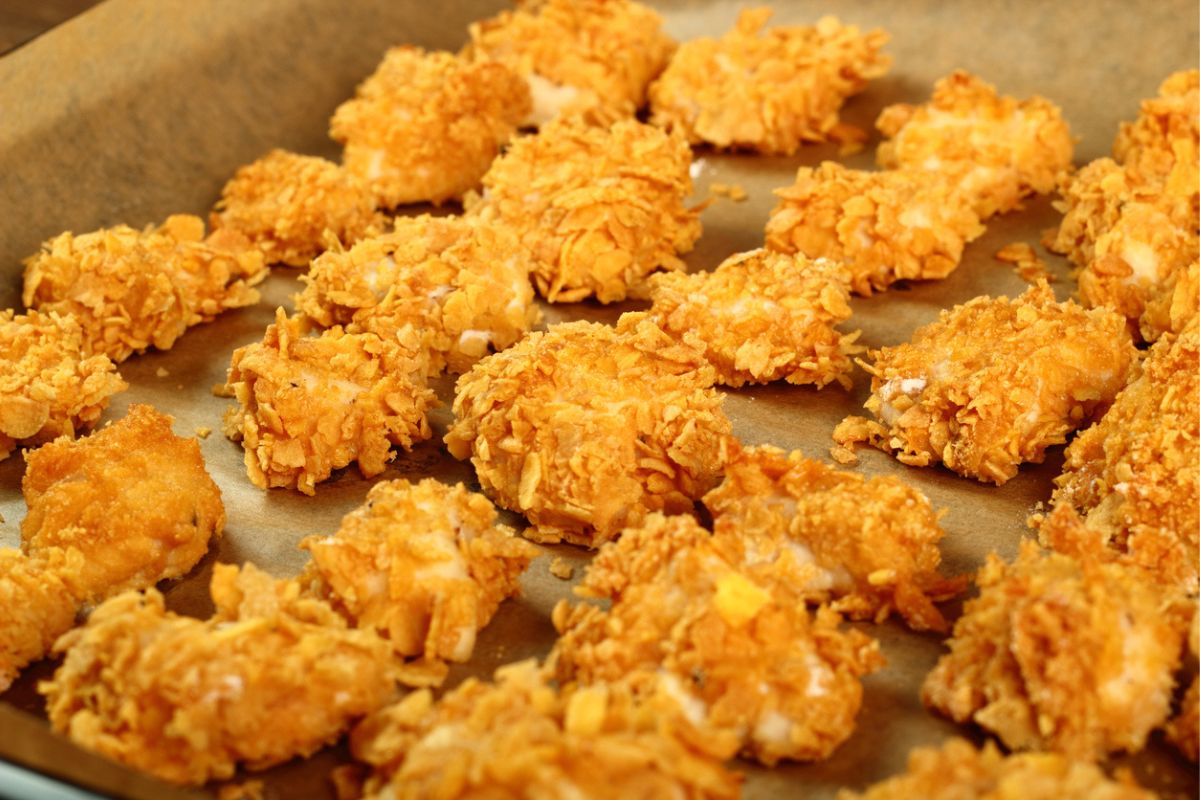 Cornflakes nel pollo fritto