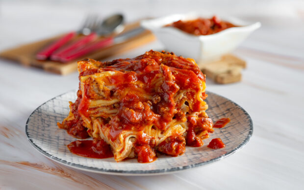 Lasagne al sugo con le polpette