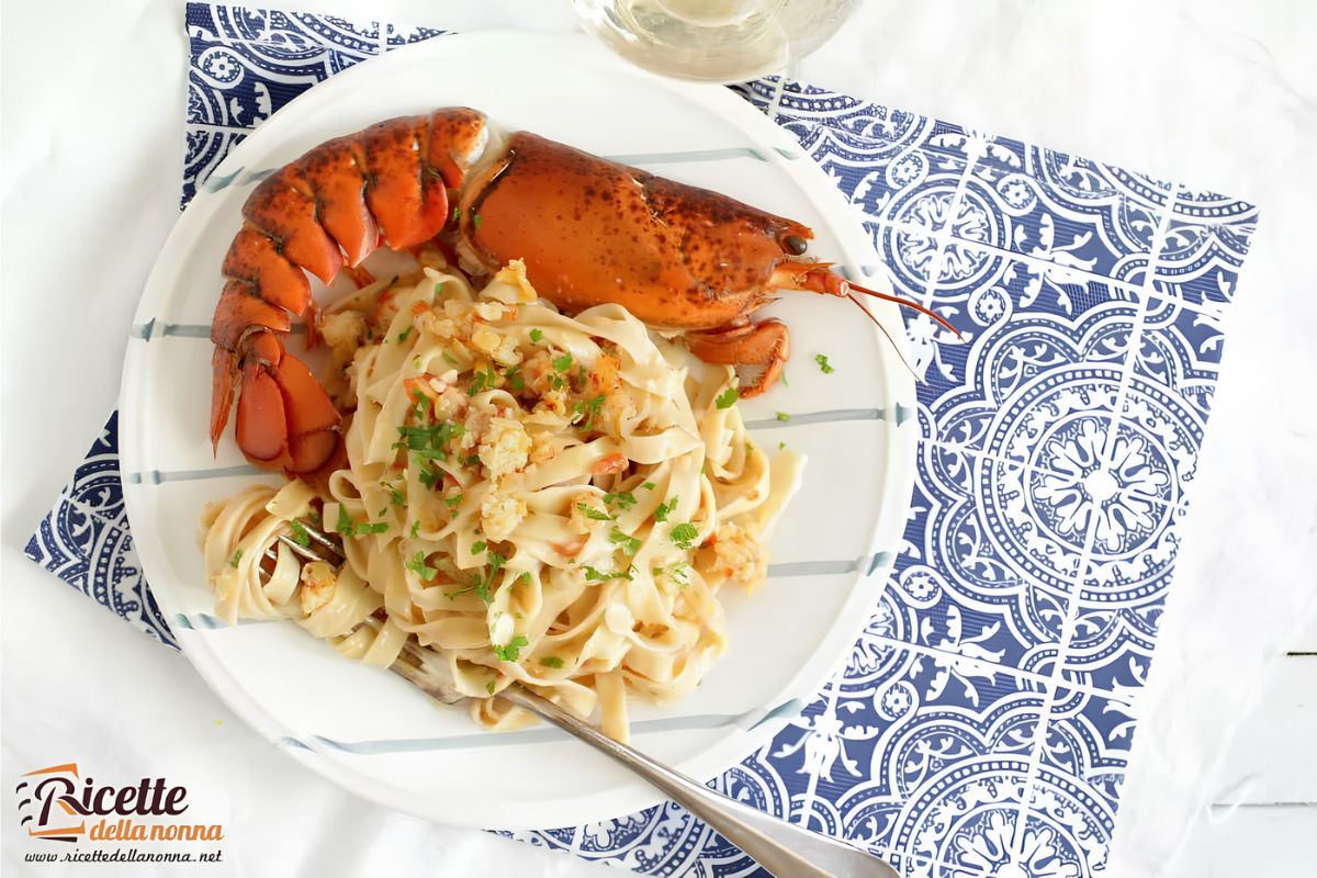 Tagliolini con astice, menu di Natale pesce