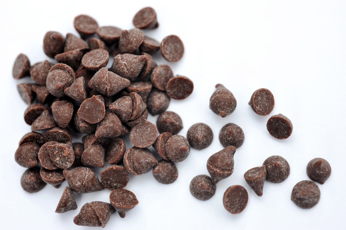 Gocce di cioccolato congelate